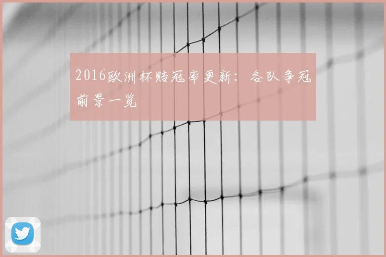 2016欧洲杯赔冠率更新：各队争冠前景一览